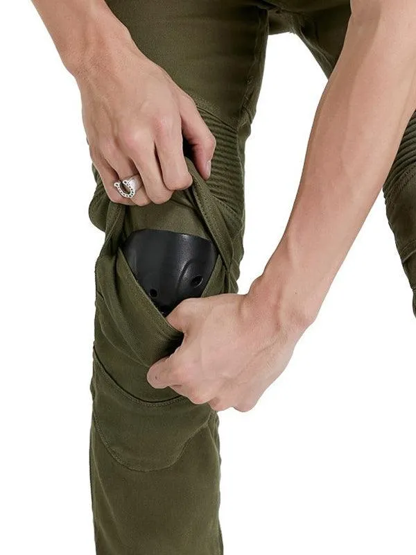Men's Motorcycle Riding Pants Denim Anti-Fall Off-Road Summer