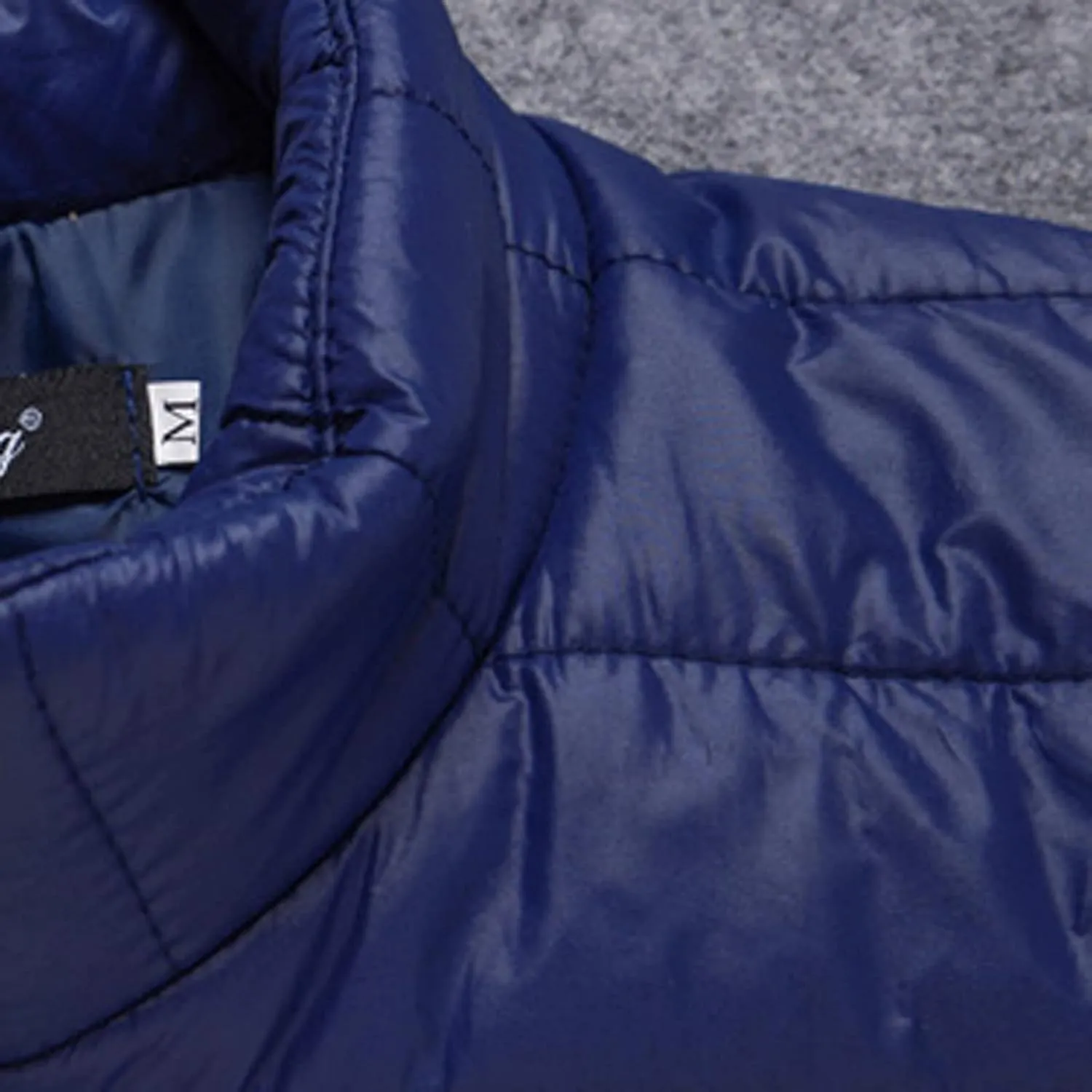 Men's Puffer Jacket Lightweight Packable Down Coat Stand Collar Quilted Jacket Plus Size Warm Casual Winter Jacket