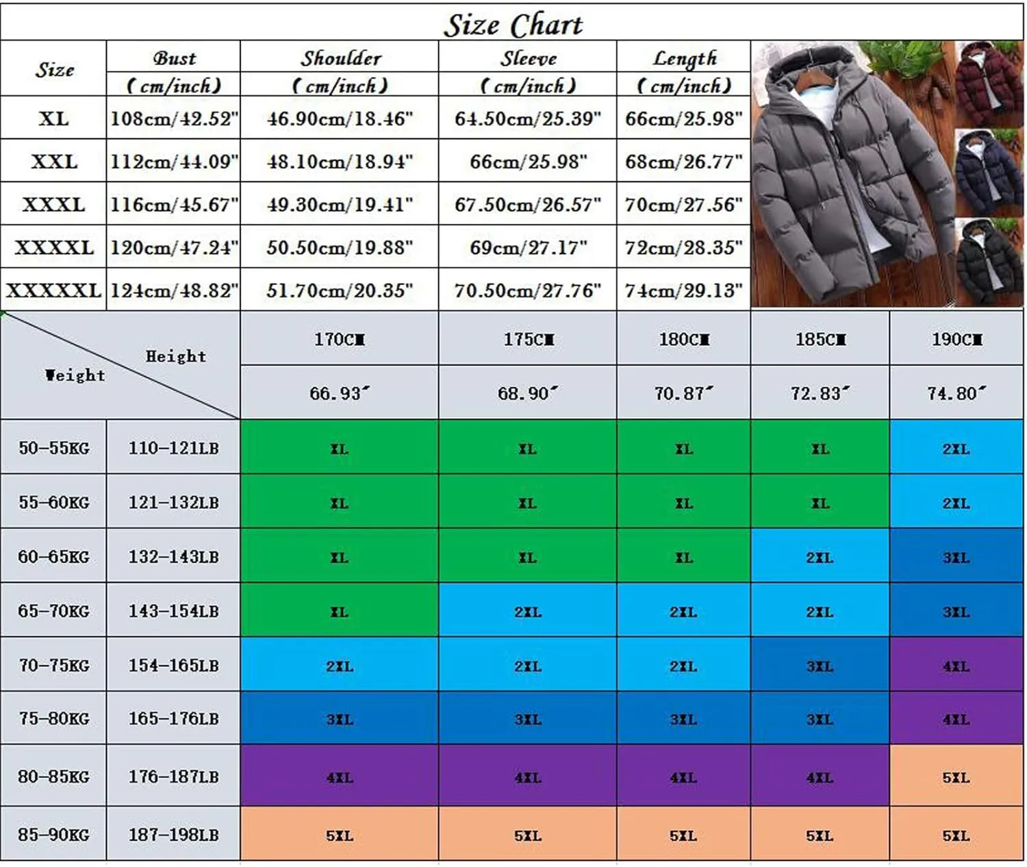 Mens Puffer Jacket Lightweight Packable Winter Coat with Hood Full Zip Thicken Insulated Running Travel Puffy Jackets