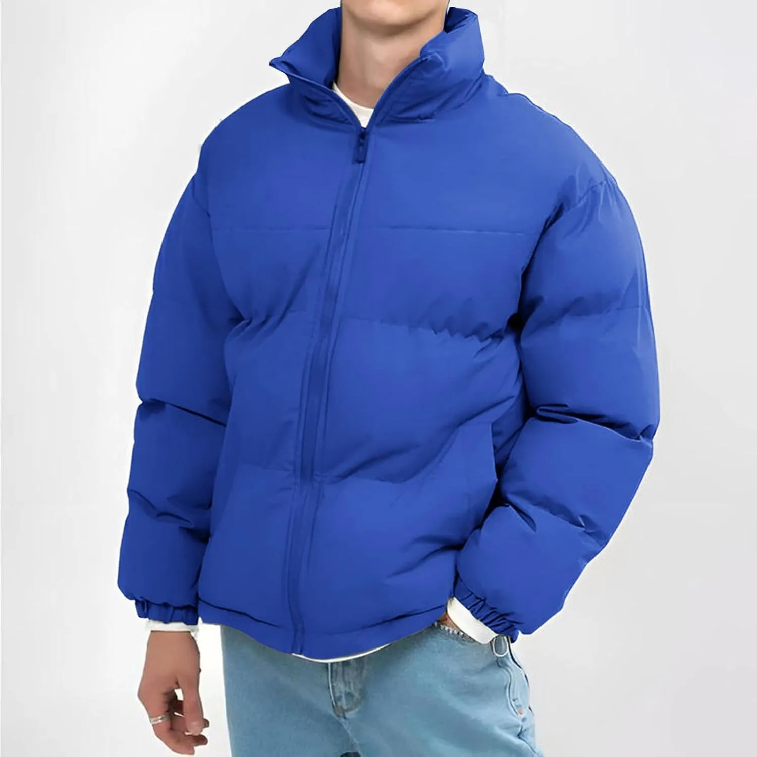 Men's Puffer Jacket Lightweight Warm Winter Coats Insulated Jacket Fashion Casual Sports Cotton-padded Outwear
