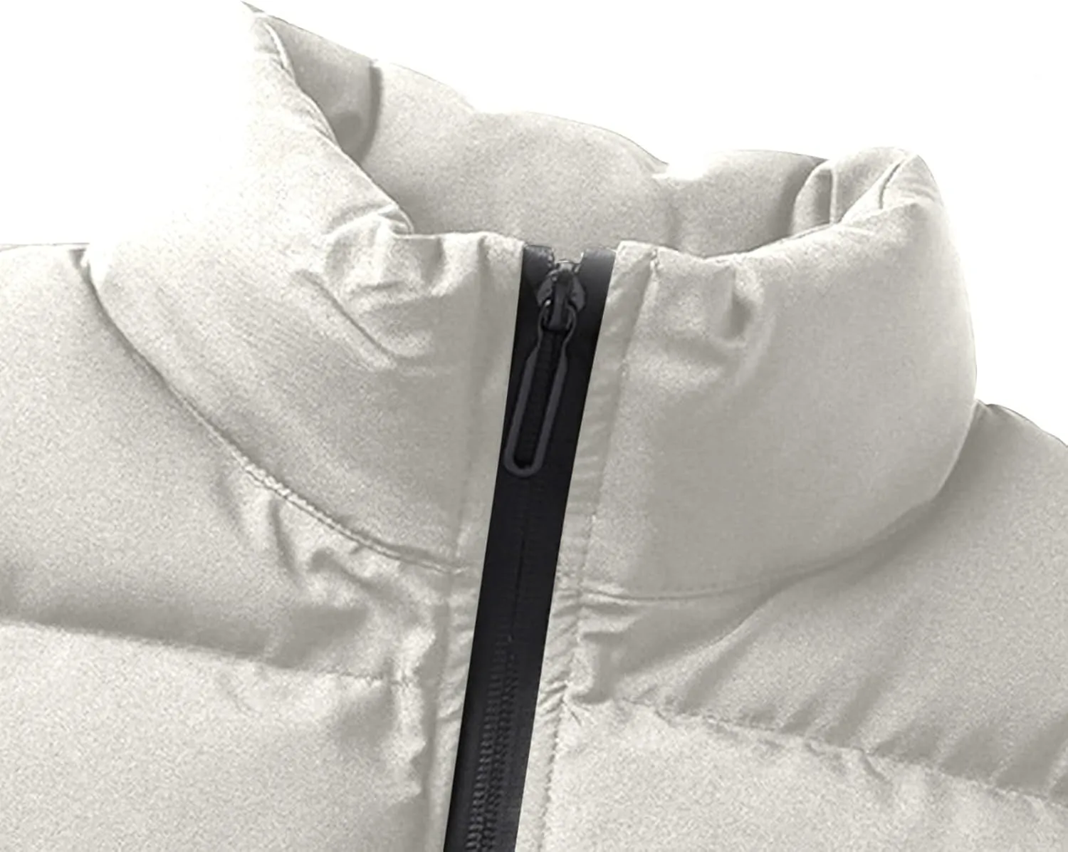 Men's Puffer Vest Zip Up Stand Collar Down Vest Sleeveless Jacket Coats