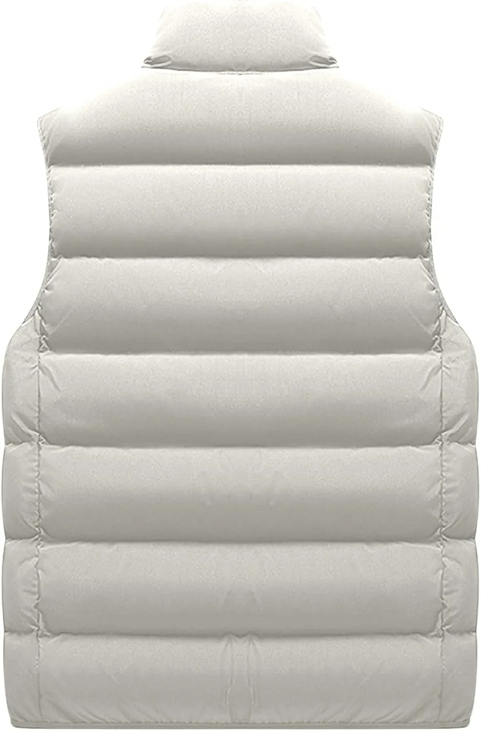 Men's Puffer Vest Zip Up Stand Collar Down Vest Sleeveless Jacket Coats