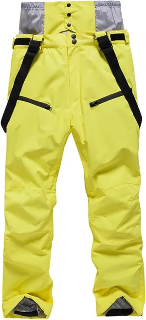 Mens Ski Bibs Waterproof Insulated Windproof Thicken Overalls for Men Work Big and Tall Snow Pants 2024 New