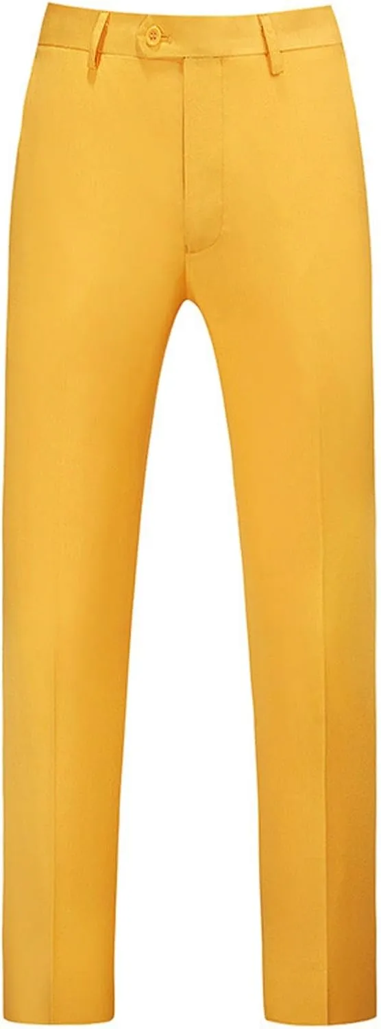 Mens Slim Fit Golf Pants Stretch Flat Front Straight Leg Chinos Dress Pant Big and Tall Casual Wrinkle Free Suit Pant