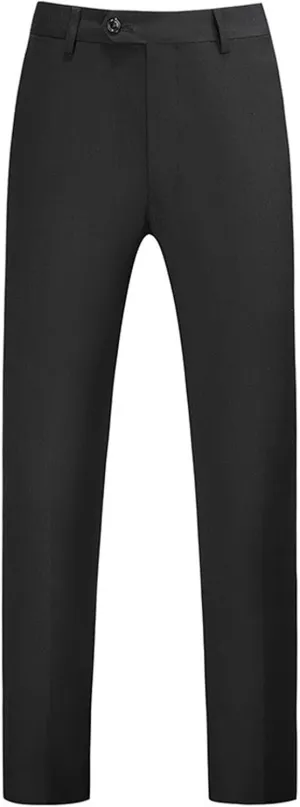 Mens Slim Fit Golf Pants Stretch Flat Front Straight Leg Chinos Dress Pant Big and Tall Casual Wrinkle Free Suit Pant