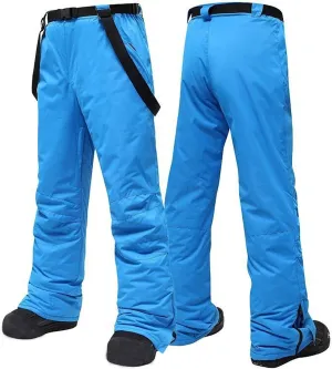 Mens Snow Pants Waterproof Insulated Baggy Snowboard Pants Winter Outdoor Ski Bibs Paired with a Ski Jacket