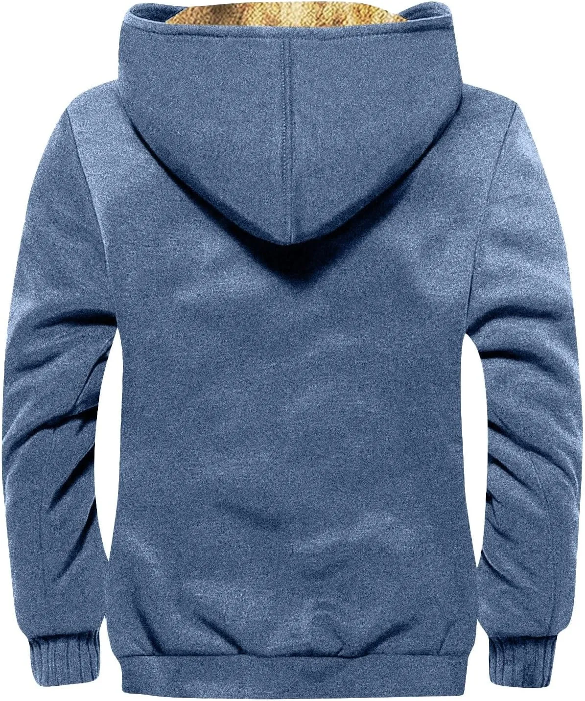 Men's Thick Sherpa Lined Zipper Fleece Hoodie Sweatshirt Winter Warm Jacket Coat Oversized Jackets For Men