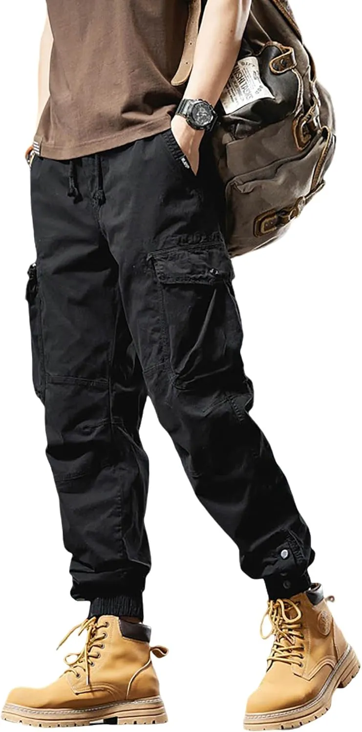 Mens Three Dimensional Large Pocket Casual Cargo Pants Harem Pants Streetwear Joggers Baggy Pants Athletic Pants