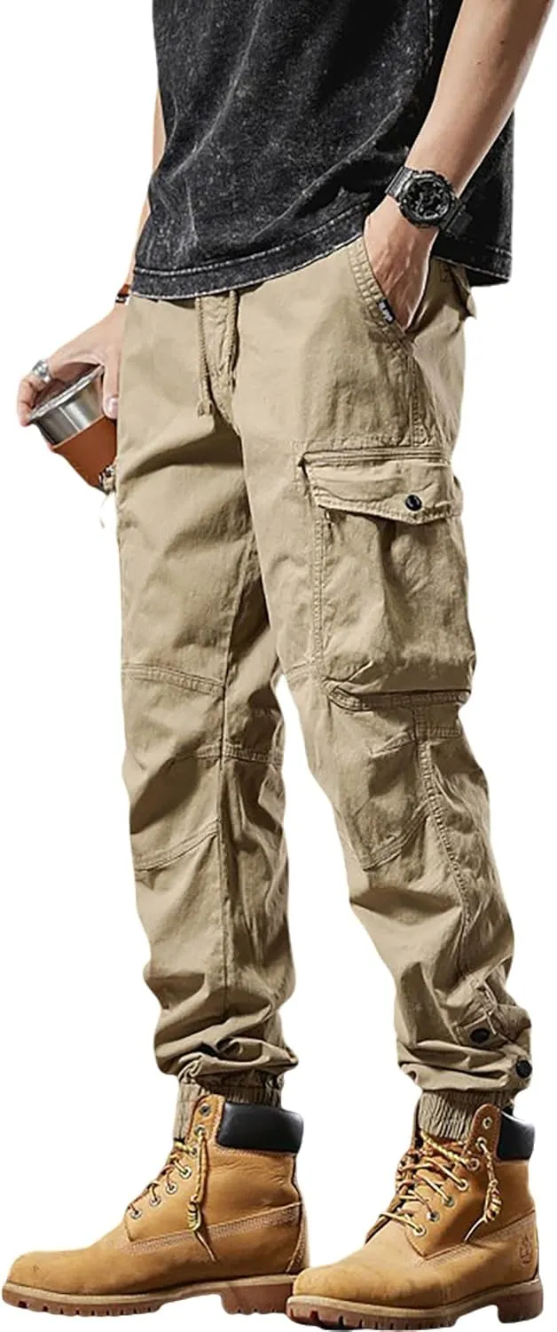 Mens Three Dimensional Large Pocket Casual Cargo Pants Harem Pants Streetwear Joggers Baggy Pants Athletic Pants