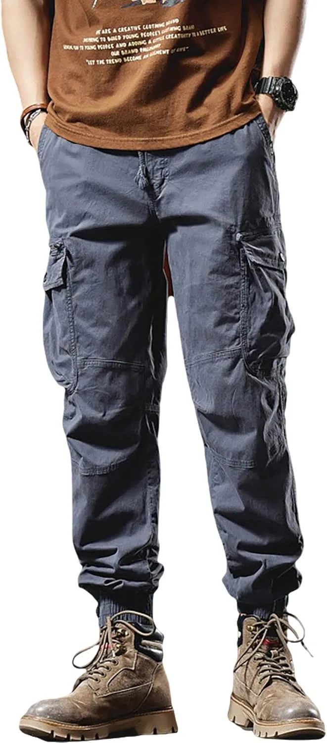 Mens Three Dimensional Large Pocket Casual Cargo Pants Harem Pants Streetwear Joggers Baggy Pants Athletic Pants
