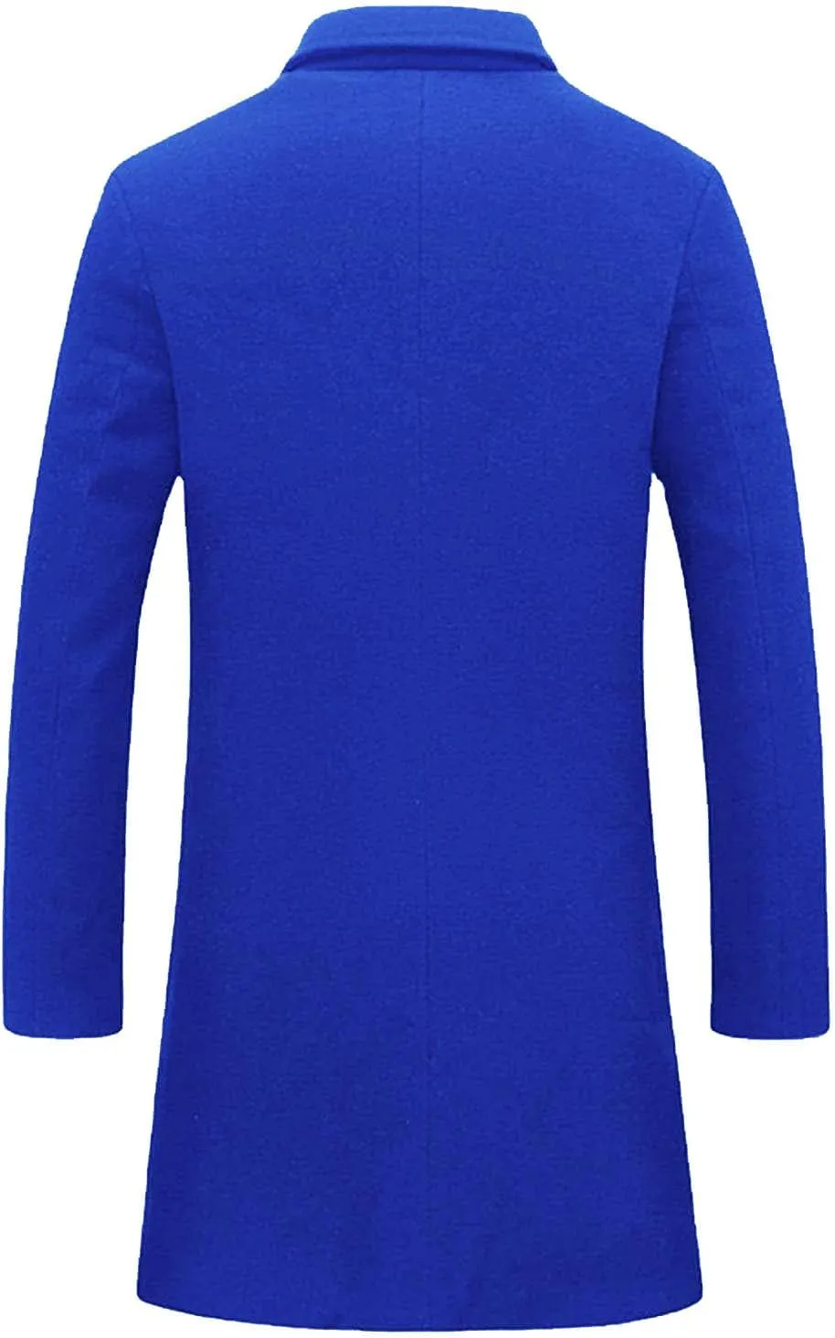 Mens Trench Coat Long Winter Overcoat Cable Knit Tunic Button Up Plain Shawl Overcoat Winter Casual Peacoat Jacket
