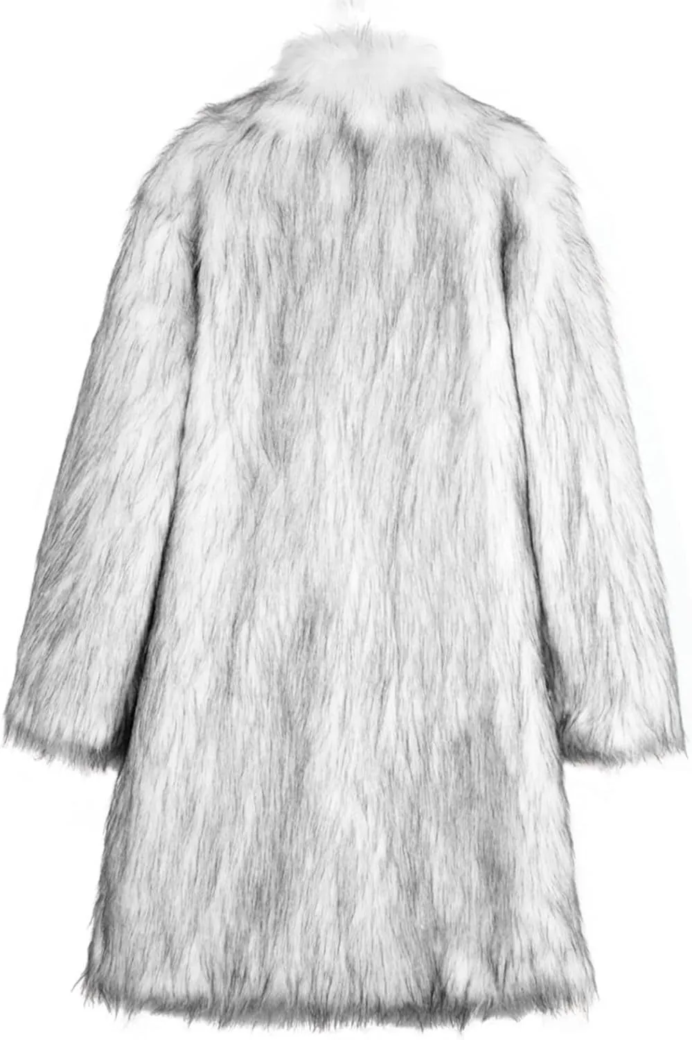 Men's Warm Thick Coat Jacket Faux Fur Fluffy Outwear Cardigan Winter Long Sleeve Overcoat Jacket Long Trench Coats