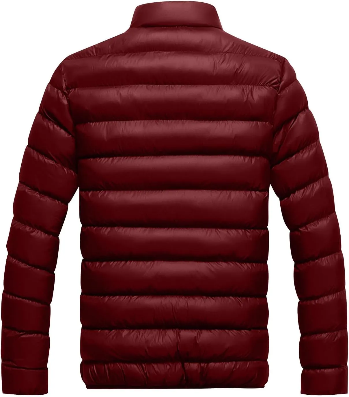 Men's Winter Puffer Jacket Fleece Warm Lightweight Coat Outerwear Cold Weather Chompas Para Hombre, M-2XL
