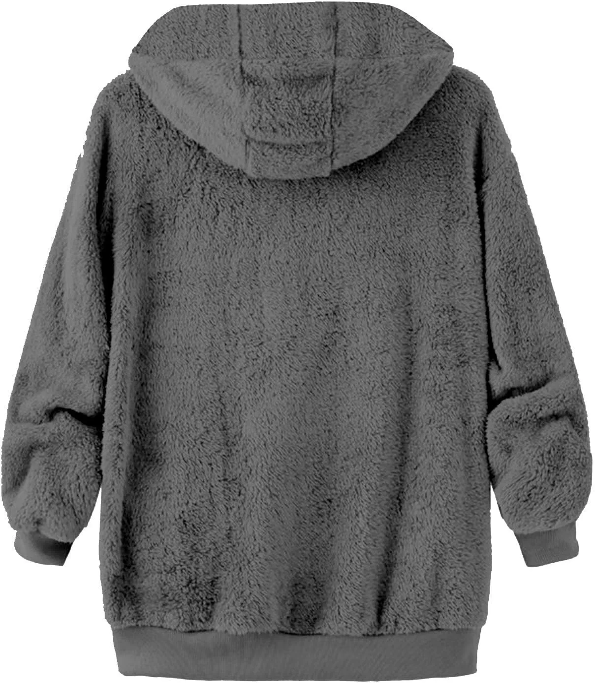 Muscularfit Men's Double Sided Furry Jacket Fall Winter Fashion Hood Coat Warm Down Jacket Full Zip Thicken Padded Outerwear