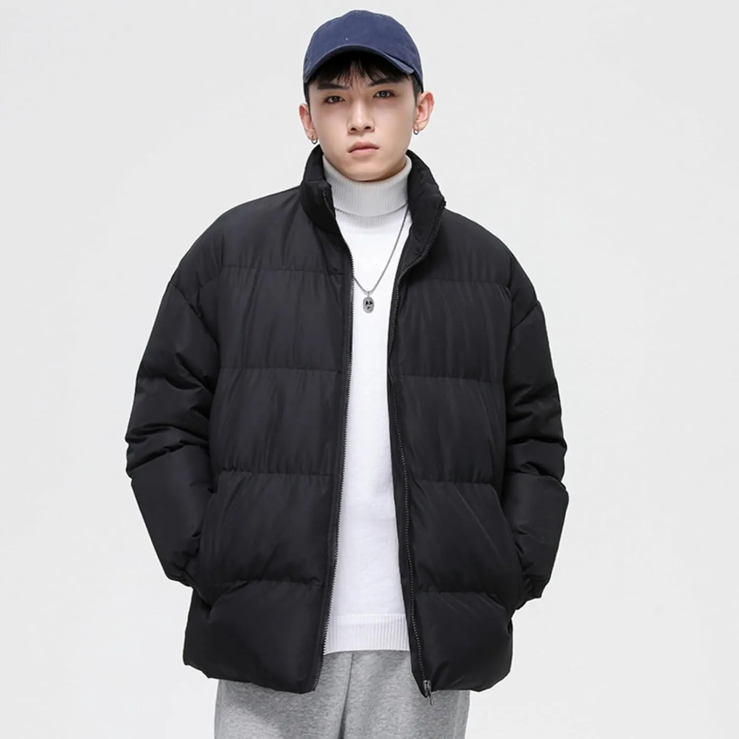 OTFTHPCW Men's winter cotton Hong Kong style down jacket