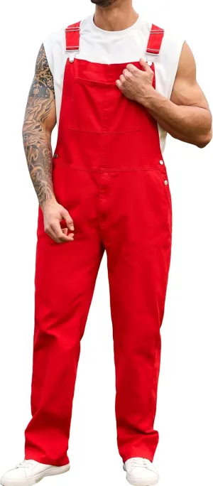 Overalls for Men Fashion Coveralls Work Utility Denim Women Bib Jumpsuit with Pockets
