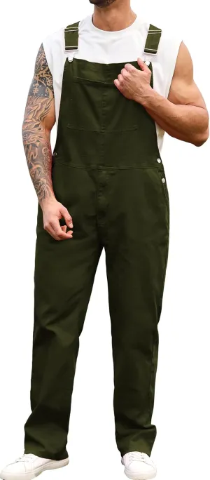 Overalls for Men Fashion Coveralls Work Utility Denim Women Bib Jumpsuit with Pockets