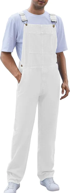 Overalls for Men Fashion Coveralls Work Utility Denim Women Bib Jumpsuit with Pockets