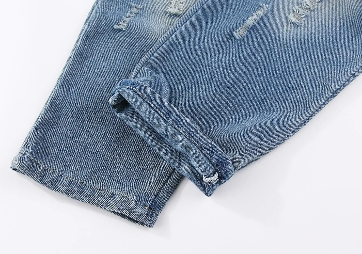 Peacolate 5-12 Years Girls' Denim Overall Set Long Sleeve T-Shirt & Jean Bib Overalls Stylish 2pcs Outfit for Kids Teens