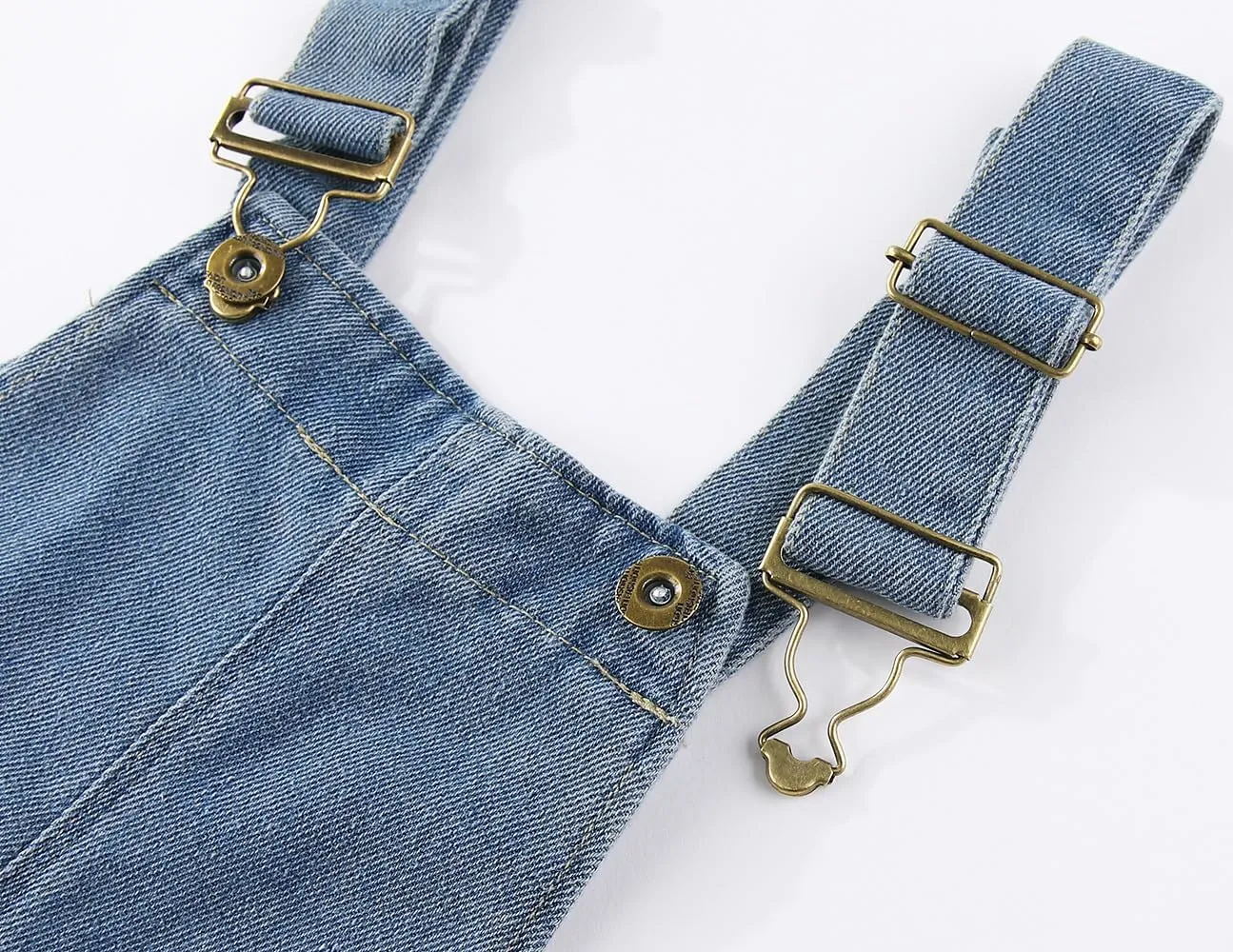Peacolate 5-12 Years Girls' Denim Overall Set Long Sleeve T-Shirt & Jean Bib Overalls Stylish 2pcs Outfit for Kids Teens