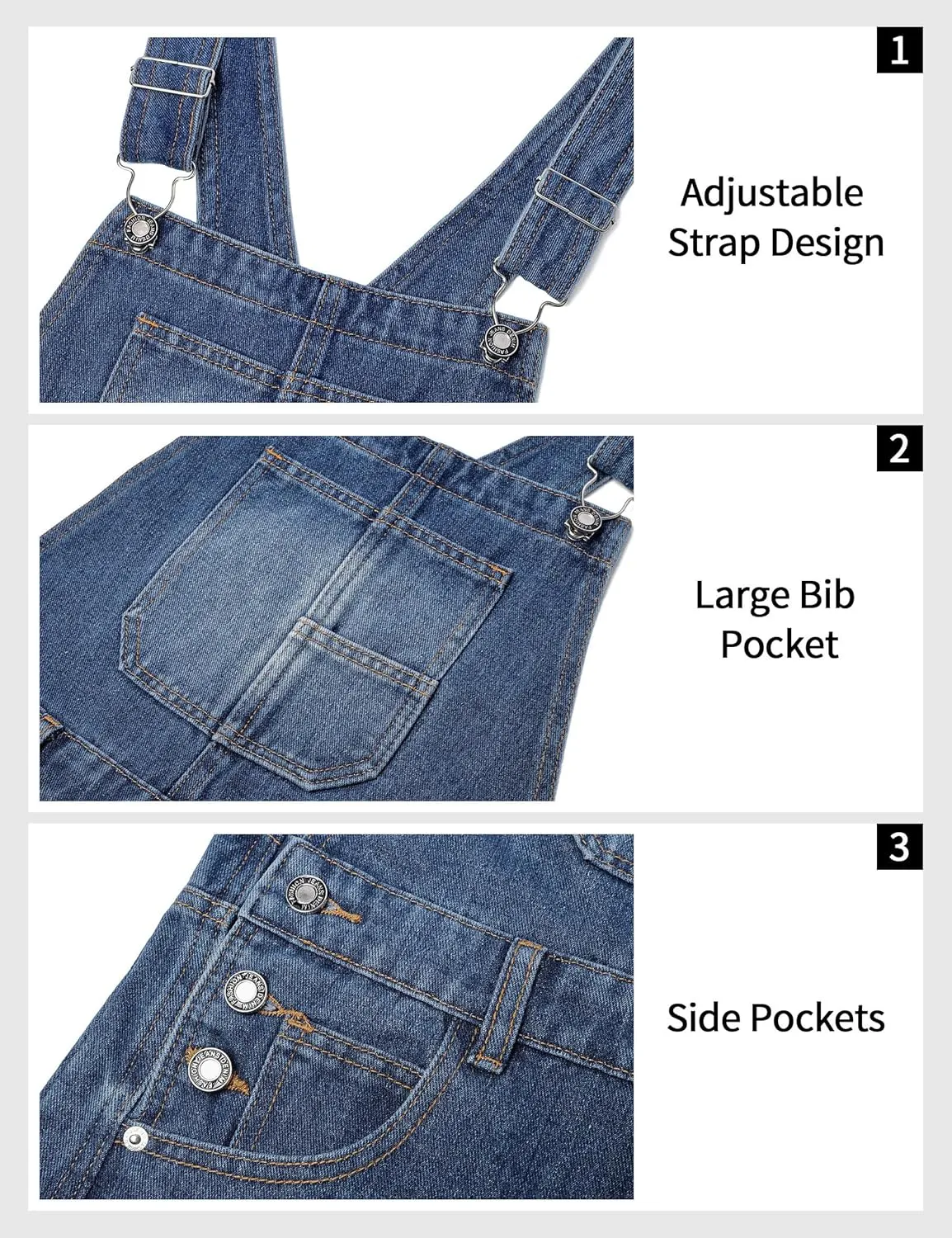 Qazel Vorrlon Denim Overalls for Women Barrel Wide Leg Bib Baggy Jeans Adjustable Denim Romper Stretch Jumpsuit Y2K Pants