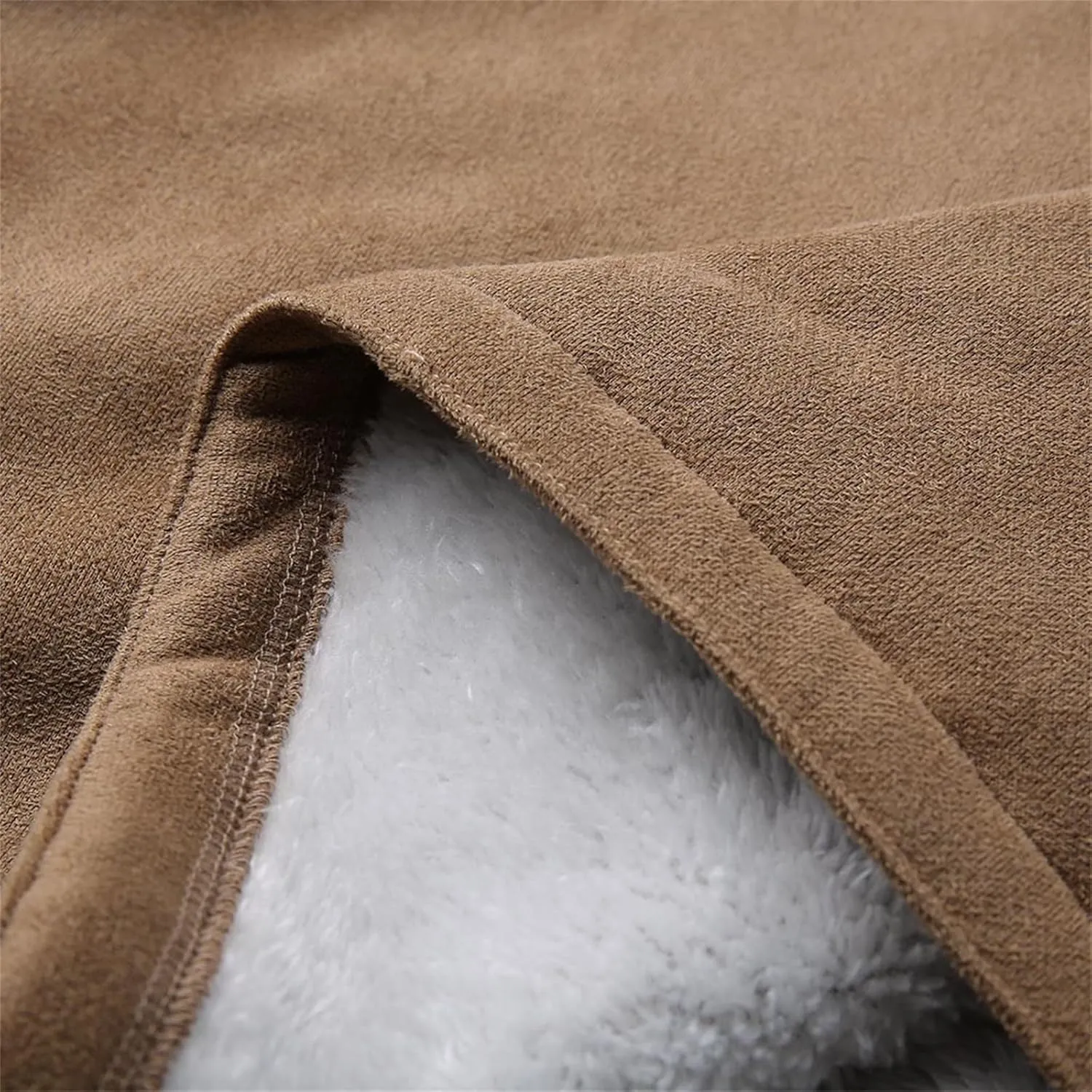 Qeaghou Fleece Lined Winter Coats for Women Warm Trench Coat Furry Windbreaker Ski Jacket Fuzzy Solid Jacket with Hood
