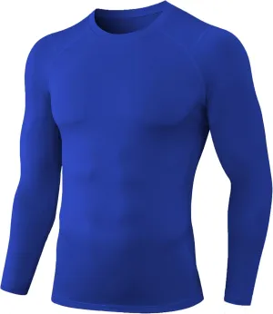 Queerier Men's Compression Shirts Workout T Shirt Long Sleeve Thermal Tops for Men Athletic Base Layer Gym Sports Underwear
