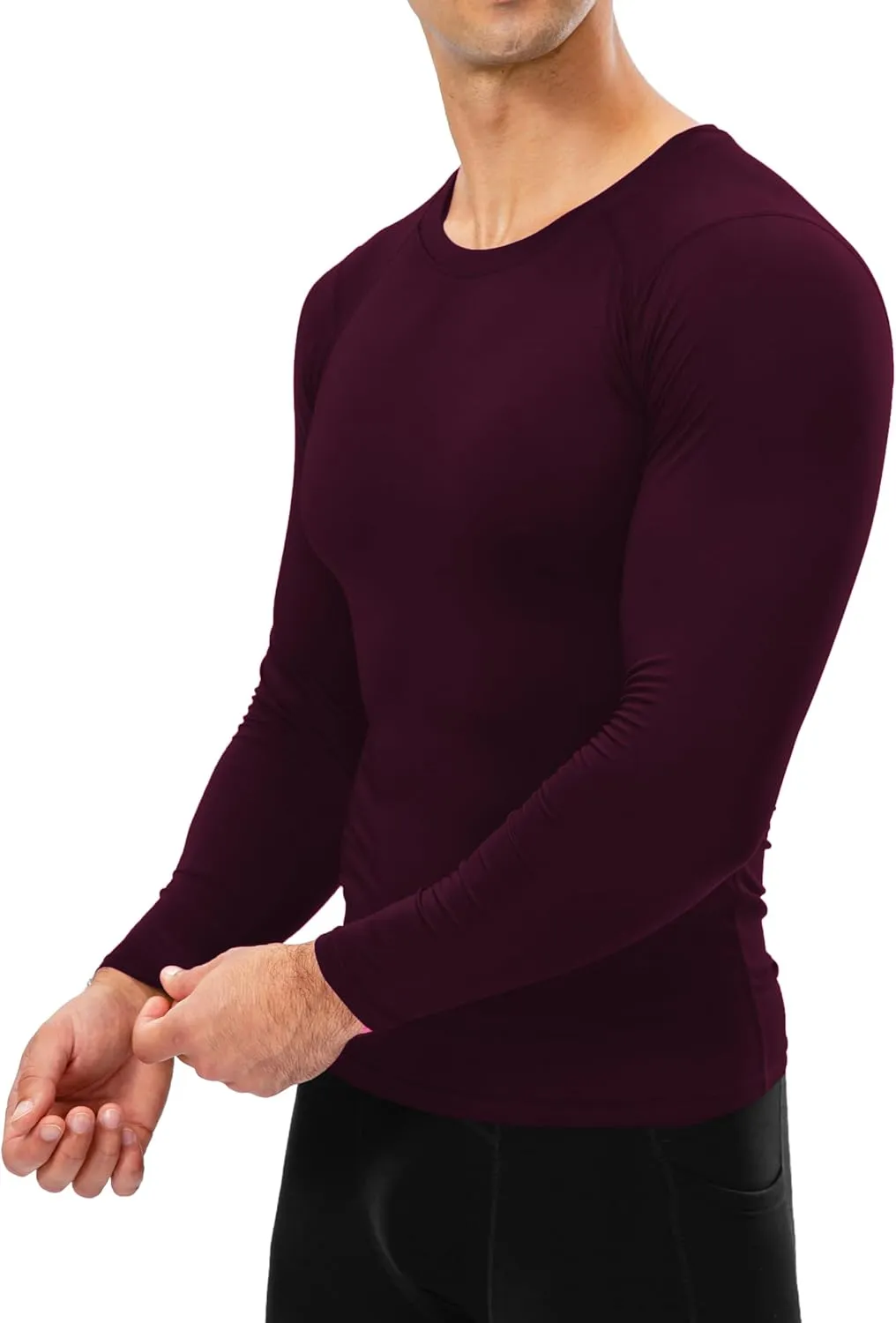 Queerier Men's Compression Shirts Workout T Shirt Long Sleeve Thermal Tops for Men Athletic Base Layer Gym Sports Underwear