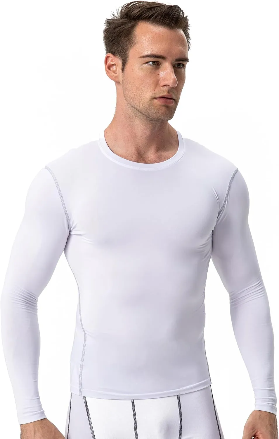 Queerier Men's Compression Shirts Workout T Shirt Long Sleeve Thermal Tops for Men Athletic Base Layer Gym Sports Underwear