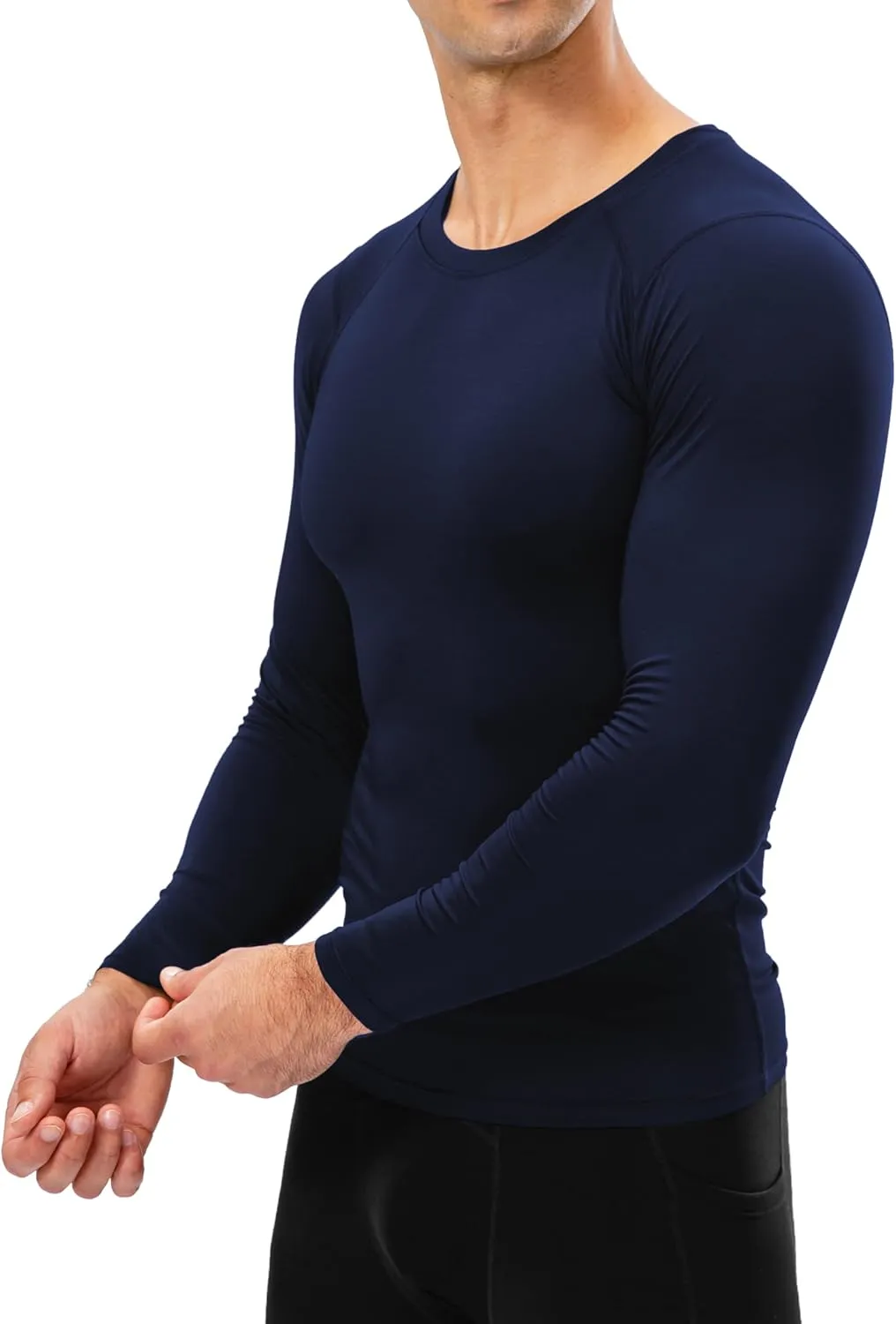 Queerier Men's Compression Shirts Workout T Shirt Long Sleeve Thermal Tops for Men Athletic Base Layer Gym Sports Underwear