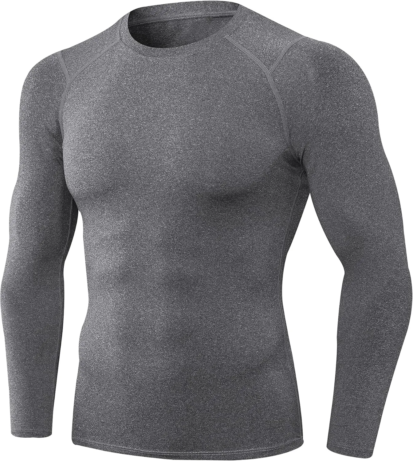 Queerier Men's Compression Shirts Workout T Shirt Long Sleeve Thermal Tops for Men Athletic Base Layer Gym Sports Underwear