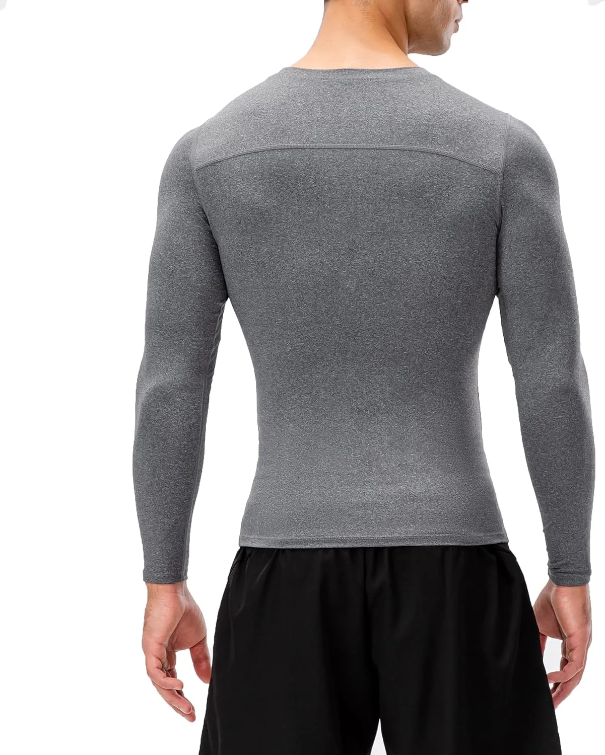 Queerier Men's Compression Shirts Workout T Shirt Long Sleeve Thermal Tops for Men Athletic Base Layer Gym Sports Underwear