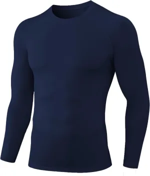 Queerier Men's Compression Shirts Workout T Shirt Long Sleeve Thermal Tops for Men Athletic Base Layer Gym Sports Underwear
