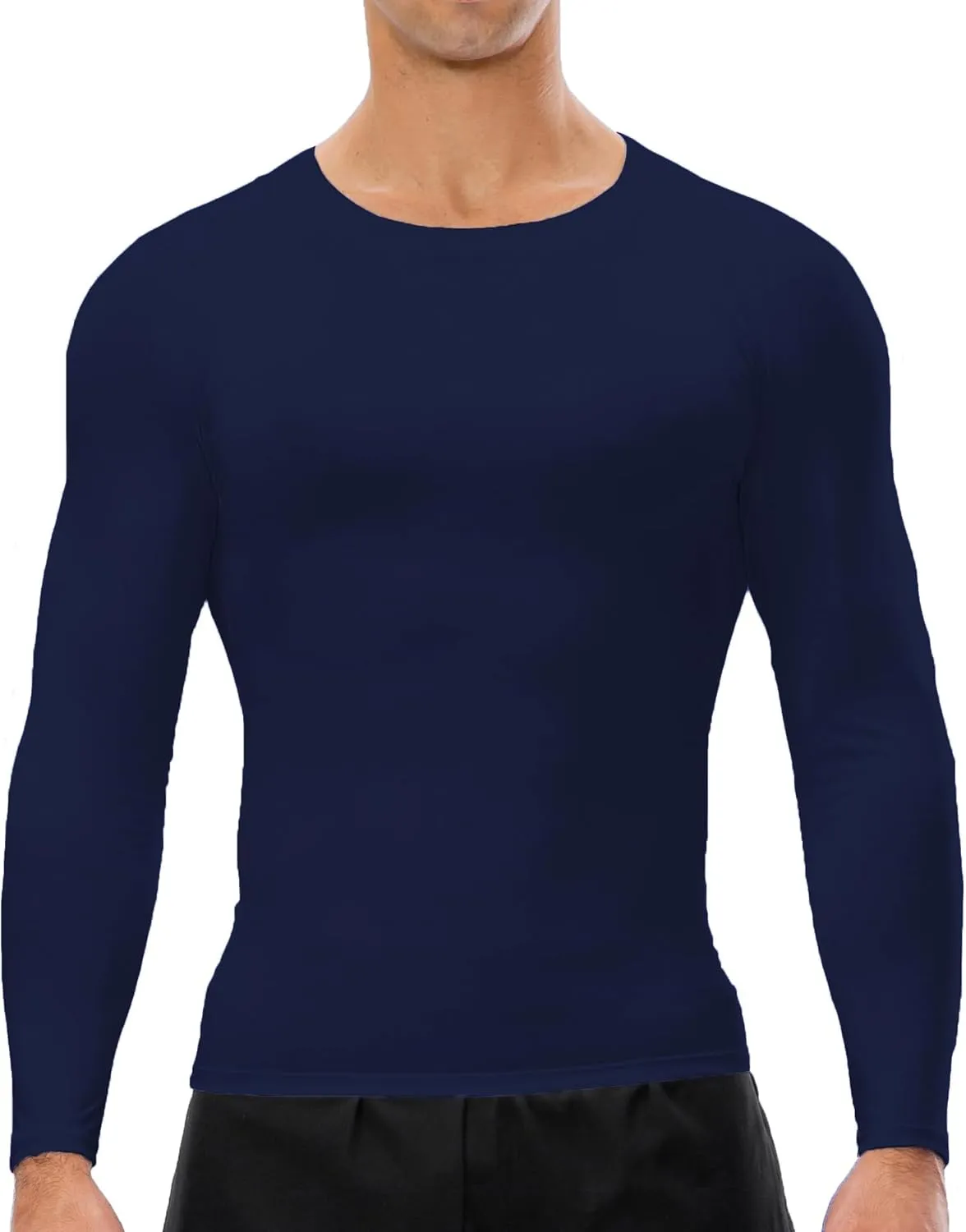 Queerier Men's Compression Shirts Workout T Shirt Long Sleeve Thermal Tops for Men Athletic Base Layer Gym Sports Underwear