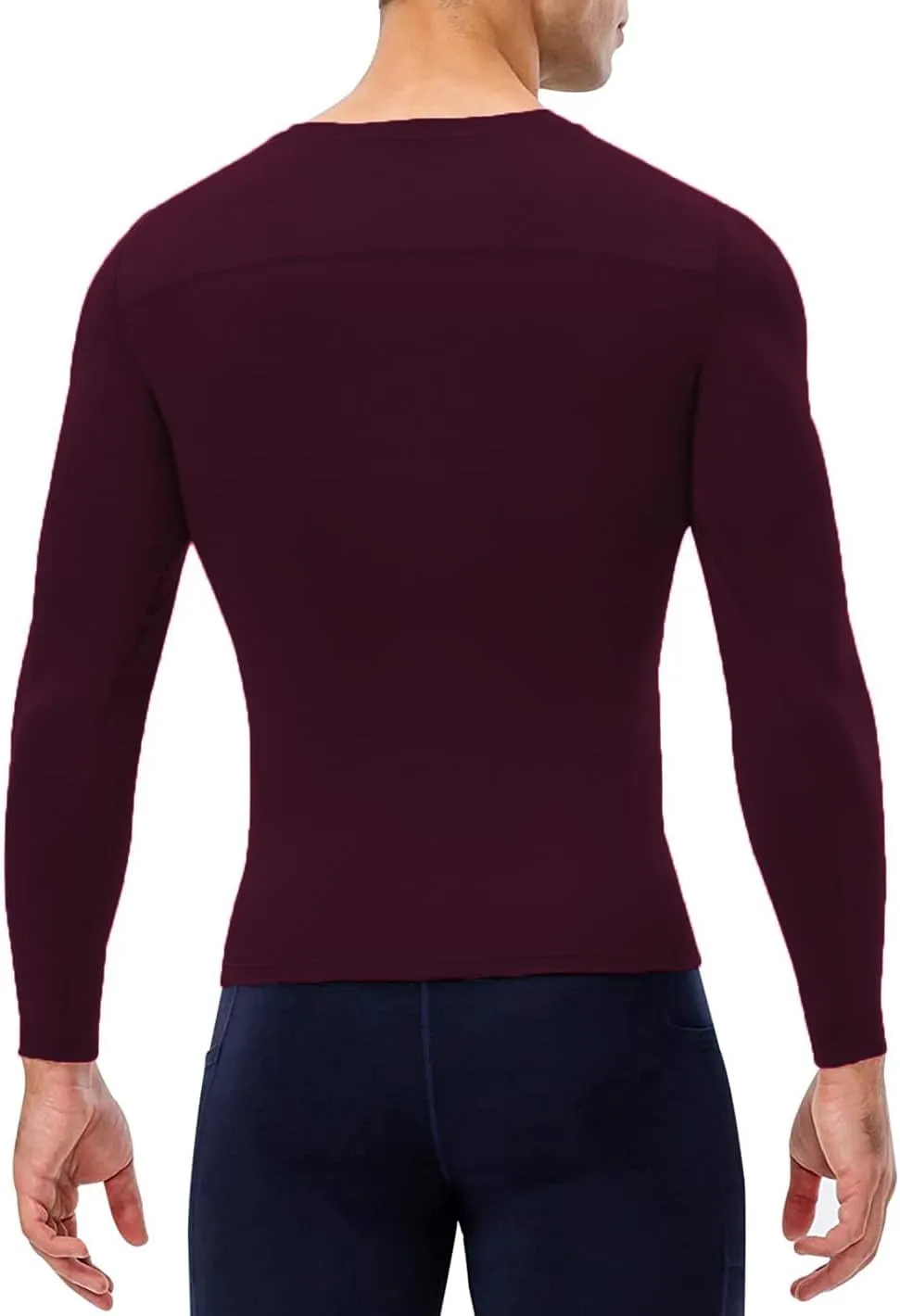 Queerier Men's Compression Shirts Workout T Shirt Long Sleeve Thermal Tops for Men Athletic Base Layer Gym Sports Underwear