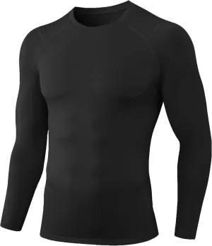 Queerier Men's Compression Shirts Workout T Shirt Long Sleeve Thermal Tops for Men Athletic Base Layer Gym Sports Underwear