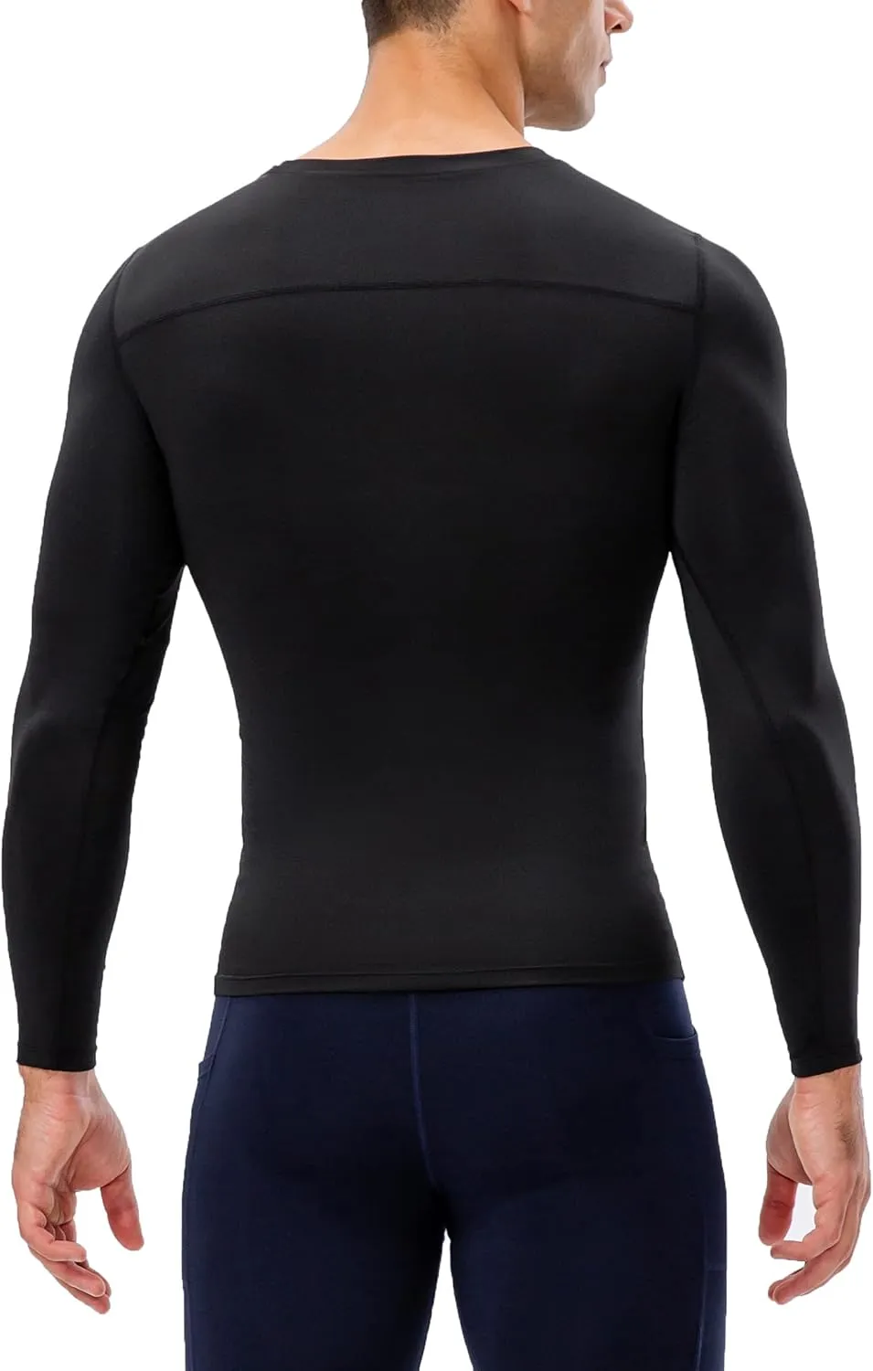 Queerier Men's Compression Shirts Workout T Shirt Long Sleeve Thermal Tops for Men Athletic Base Layer Gym Sports Underwear