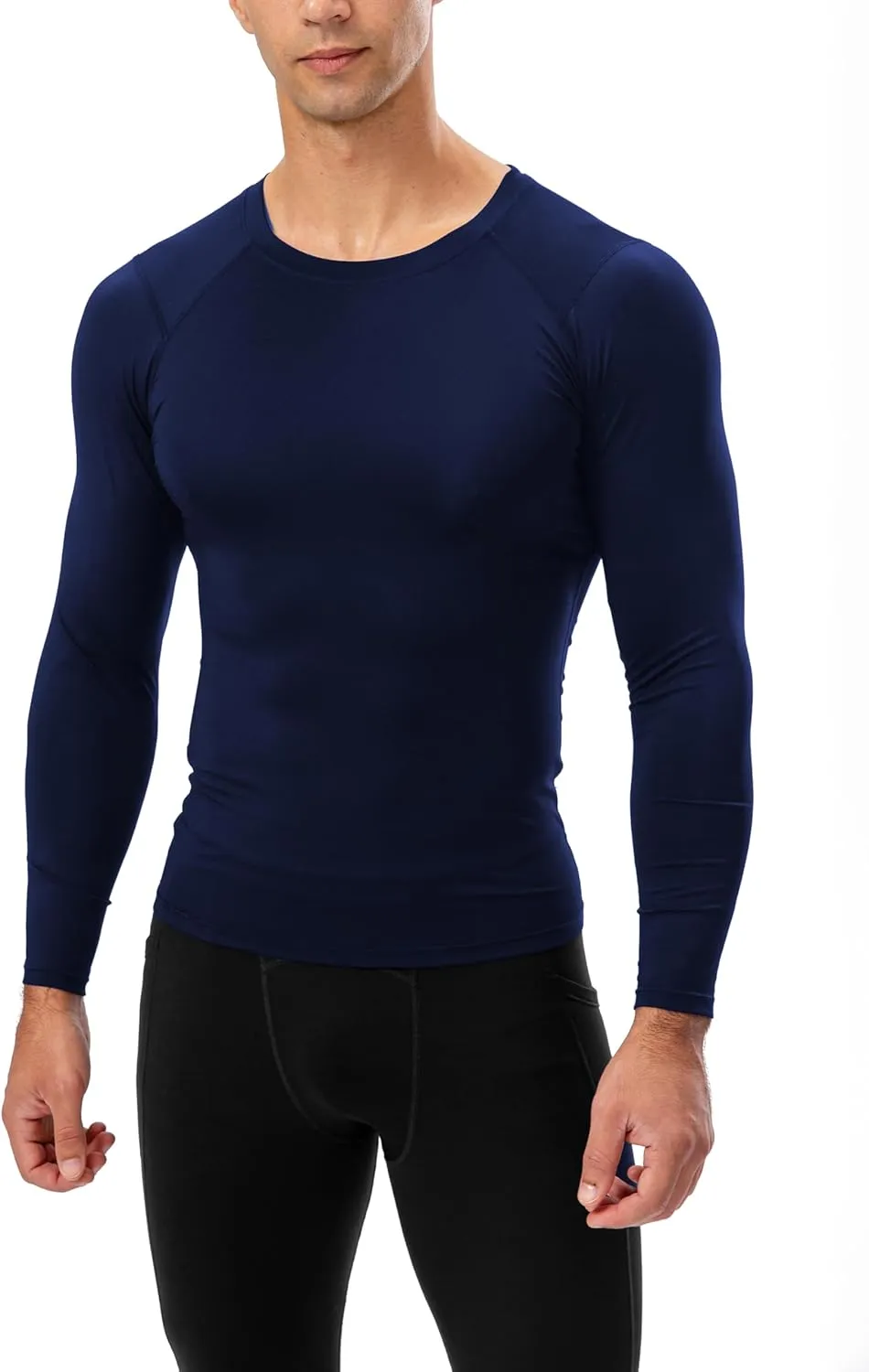 Queerier Men's Compression Shirts Workout T Shirt Long Sleeve Thermal Tops for Men Athletic Base Layer Gym Sports Underwear