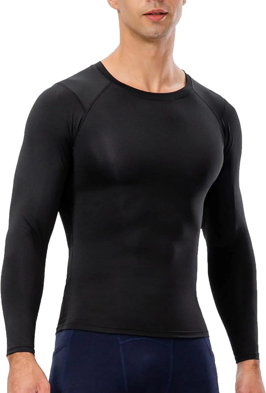 Queerier Men's Compression Shirts Workout T Shirt Long Sleeve Thermal Tops for Men Athletic Base Layer Gym Sports Underwear