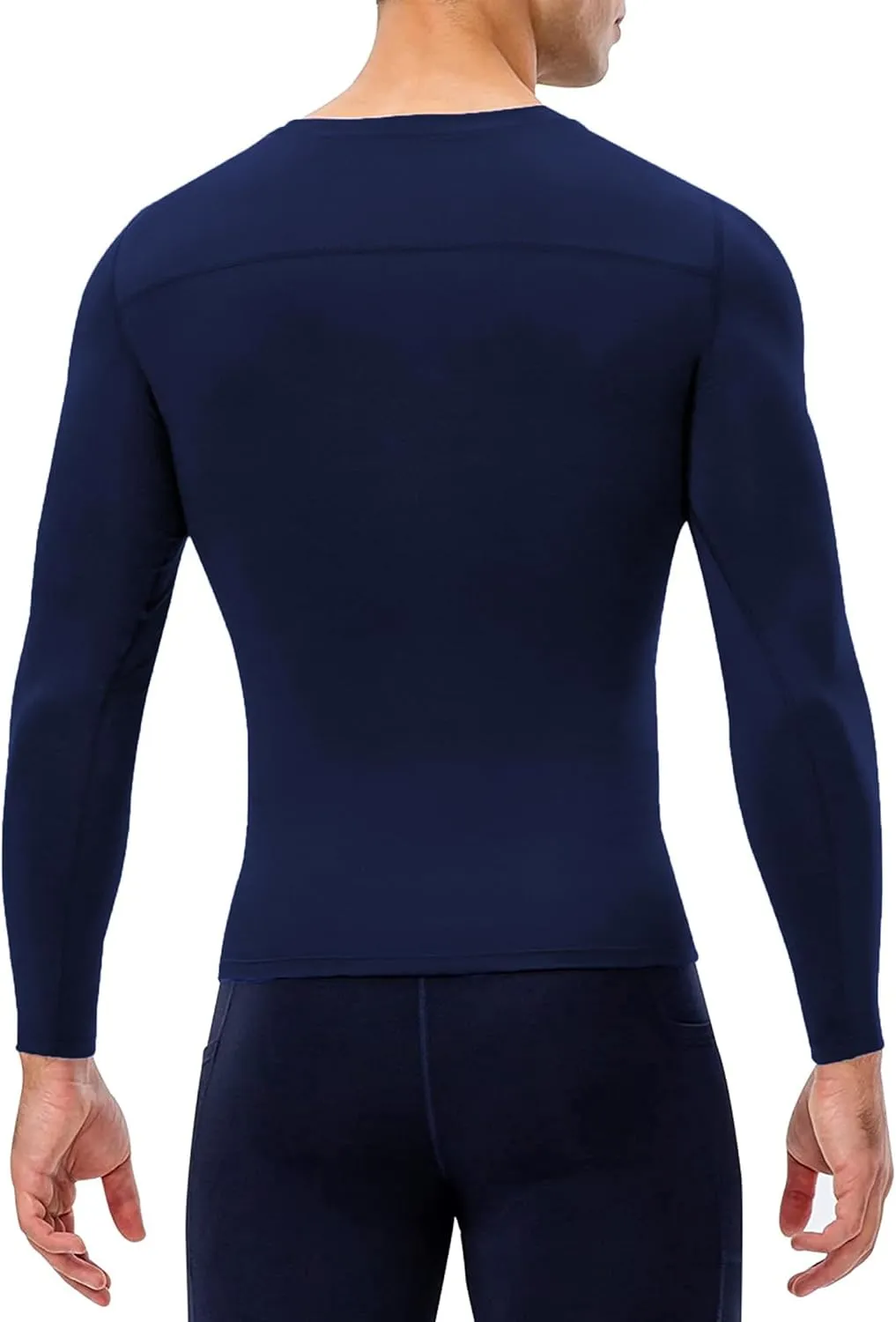 Queerier Men's Compression Shirts Workout T Shirt Long Sleeve Thermal Tops for Men Athletic Base Layer Gym Sports Underwear
