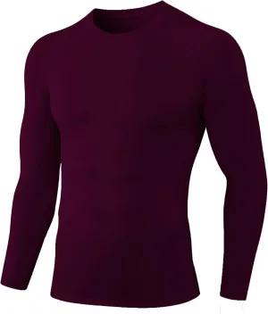 Queerier Men's Compression Shirts Workout T Shirt Long Sleeve Thermal Tops for Men Athletic Base Layer Gym Sports Underwear