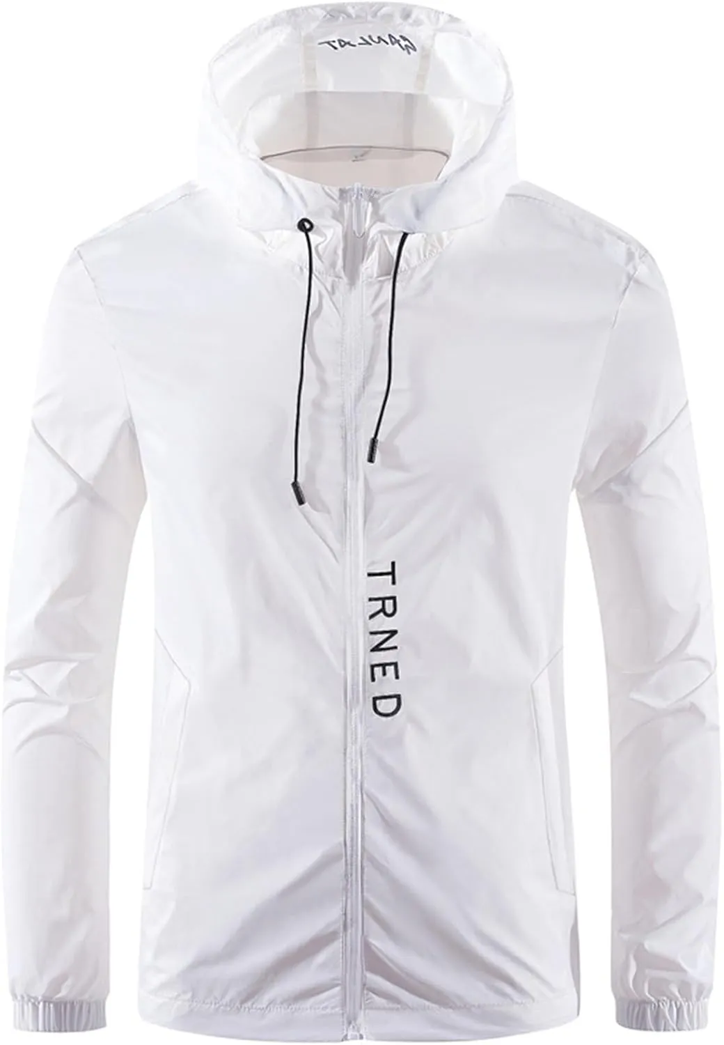 Rain Jacket Men Waterproof Windbreaker Lightweight Hooded Raincoat Full Zip Sun Protection Hoodie for Hiking Fishing