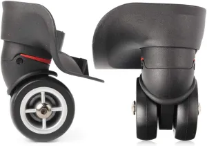Replacement Luggage Spinner Wheel 2Pcs Set of Suitcase Wheel Universal for Most Luggage W042, Black Large