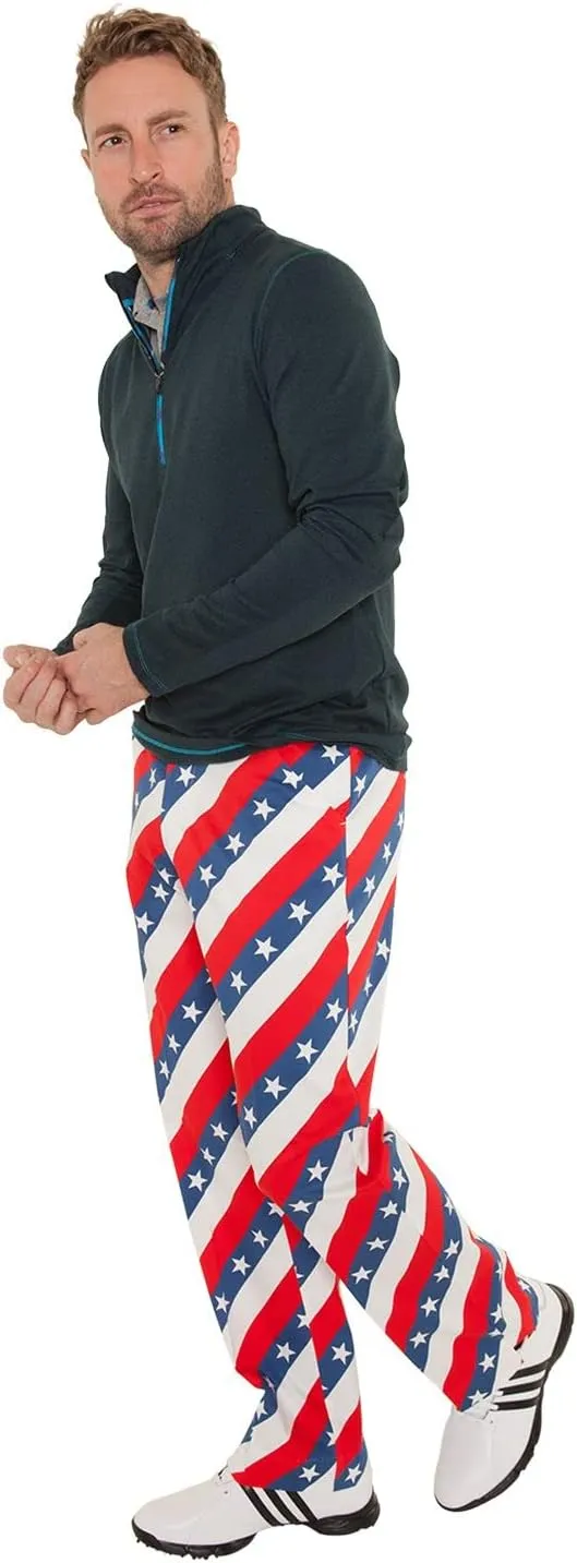 Royal & Awesome Mens Golf Pants, Golf Pants Men Relaxed Fit, Plaid Pants Men