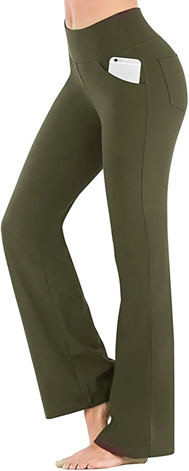 Scrunch Butt Lifting Leggings for Women High Trousers for Yoga Flared Straight Fitness Workout Yoga Leggings for
