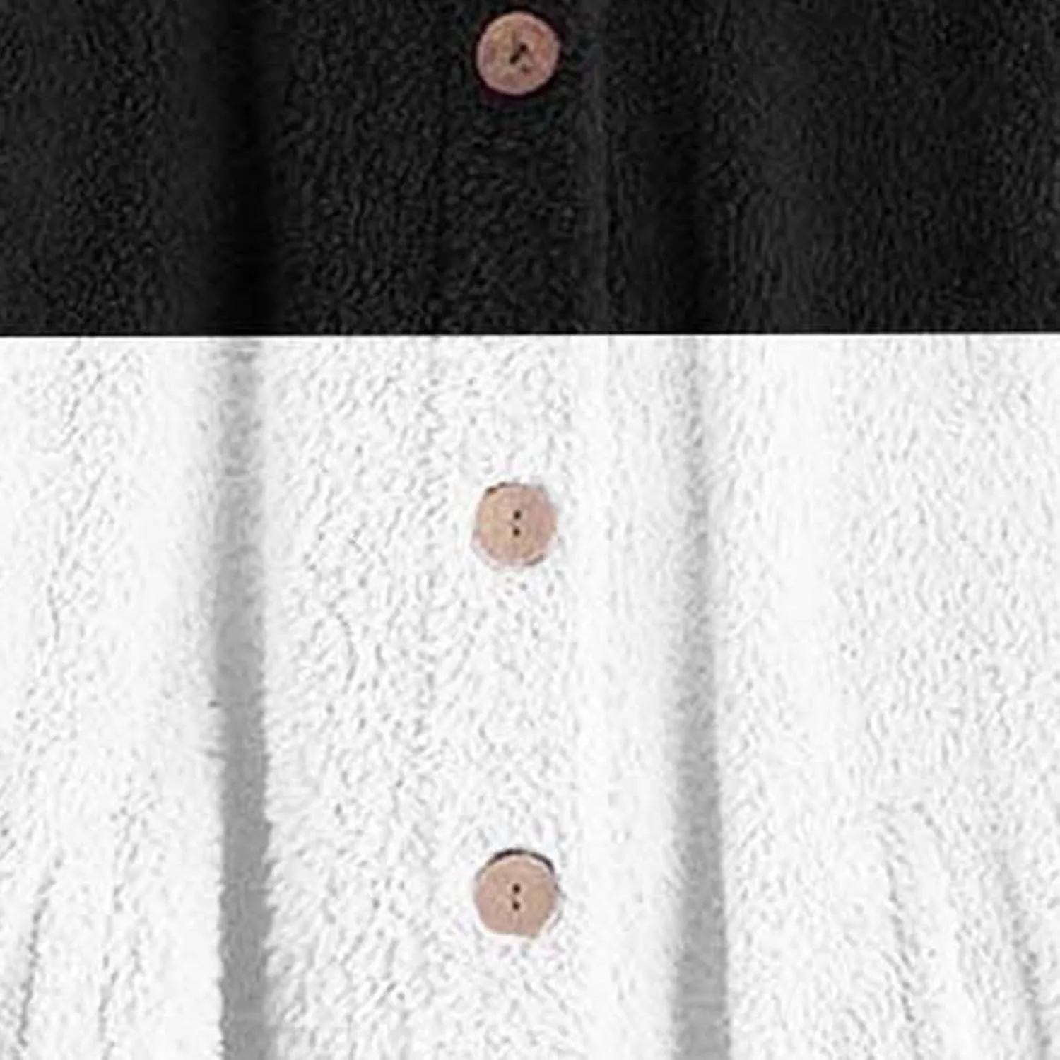 SHAOBGE Front Coat Women's Spliced Button Pocket Split Fashion Casual Long Sleeve Plush Coat Women plus Size Coats