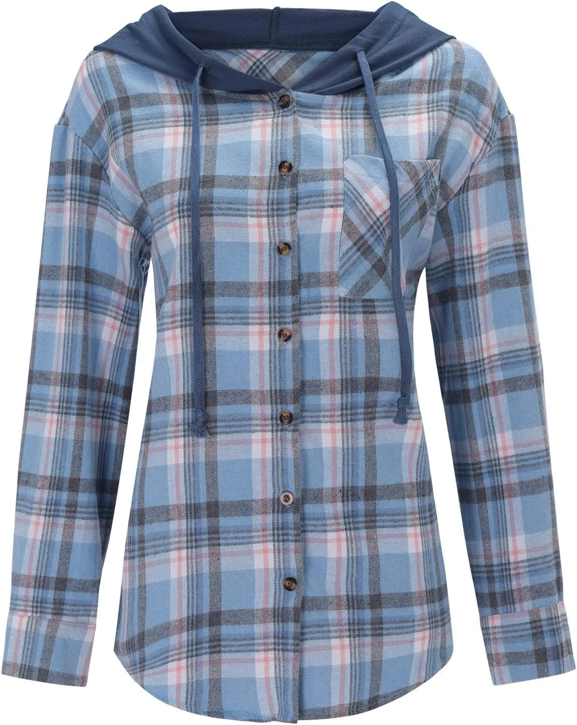 SHAOBGE Womens Plaid Shacket Fall Jacket Fleece Lined Button Down Peacoats Plaid Lapel Casual Coats Y2K Shirt Jackets 2023