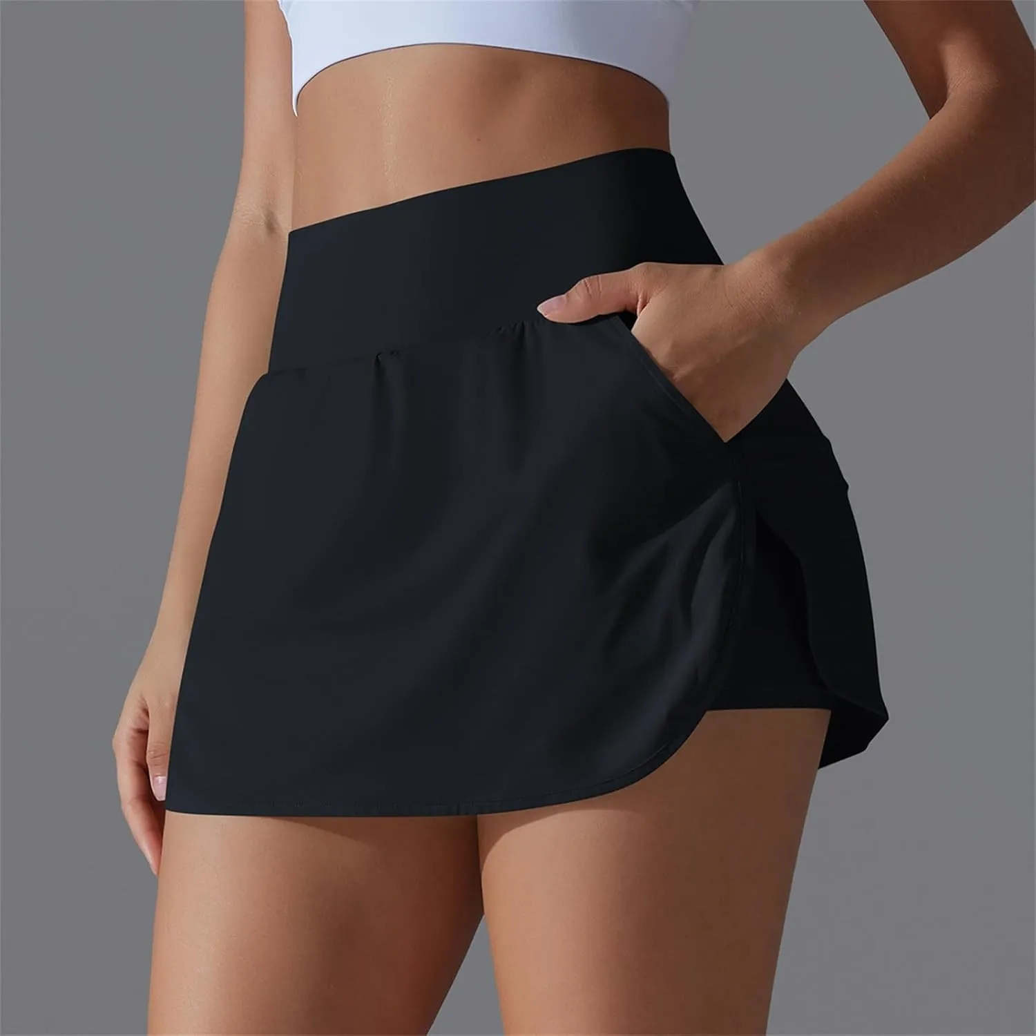 Skorts for Women with Pockets Athletic Golf Shorts Mini Tennis Skorts Comfy Skorts Trendy 2 in 1 Shorts for Running