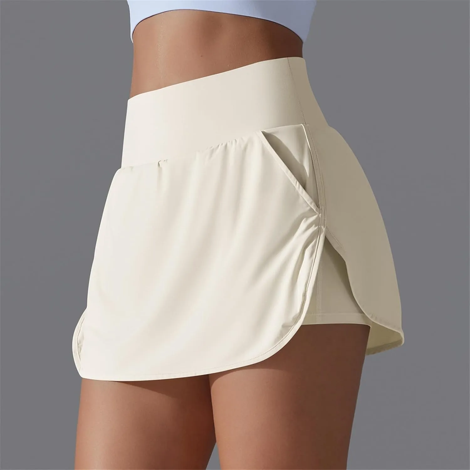 Skorts for Women with Pockets Athletic Golf Shorts Mini Tennis Skorts Comfy Skorts Trendy 2 in 1 Shorts for Running