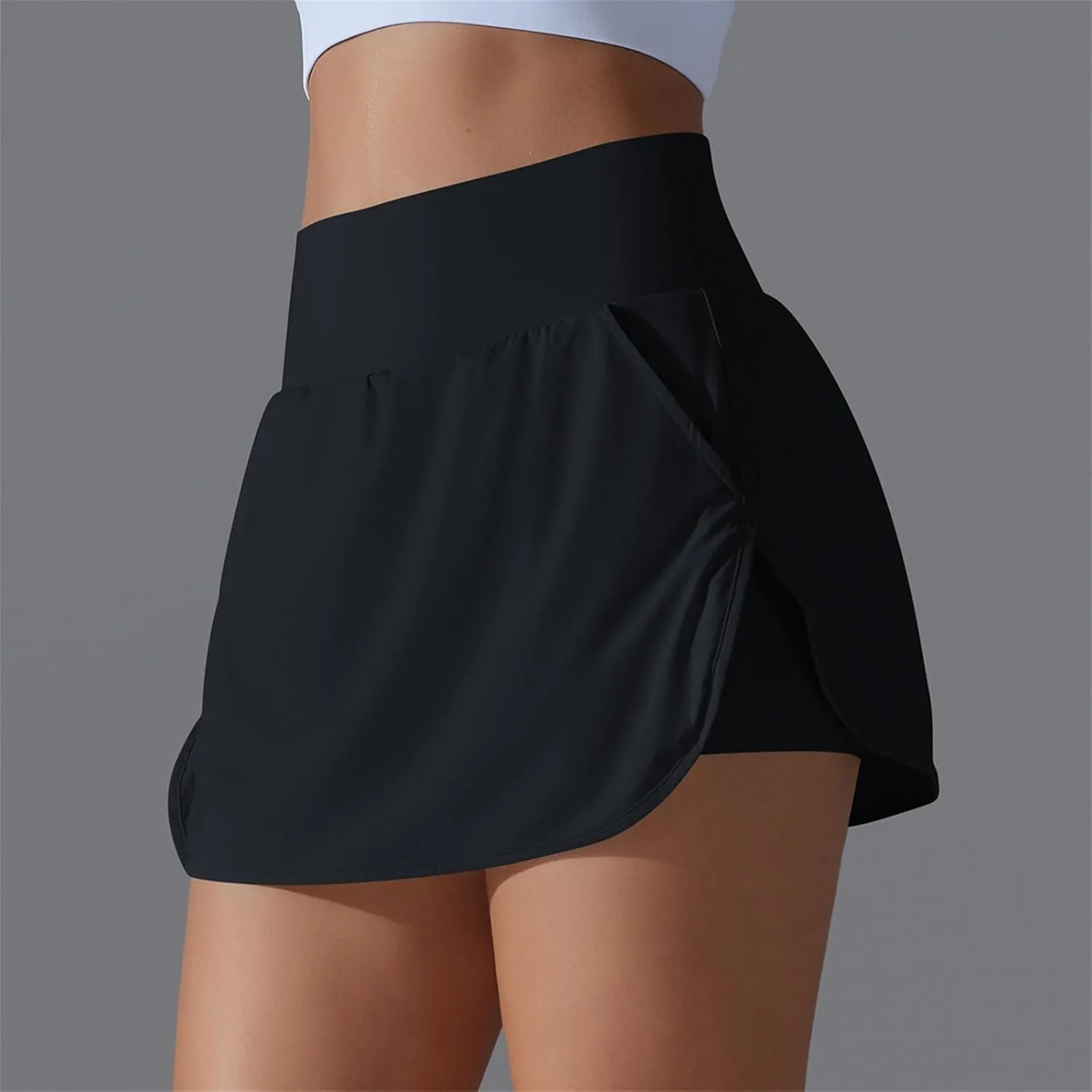 Skorts for Women with Pockets Athletic Golf Shorts Mini Tennis Skorts Comfy Skorts Trendy 2 in 1 Shorts for Running
